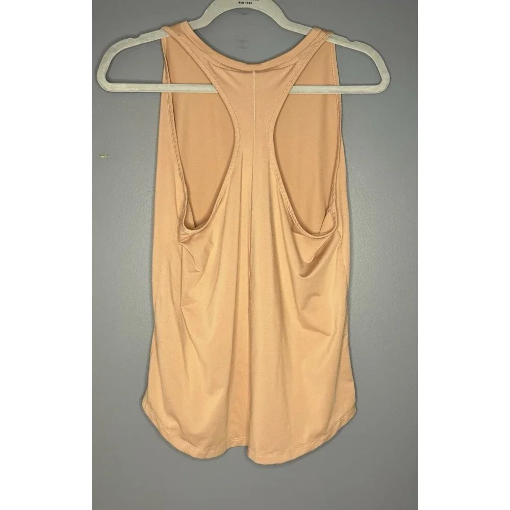 Nike Dri-Fit One Luxe Slim Fit Training Tank Top Women L  Peach Slinky Soft Cute